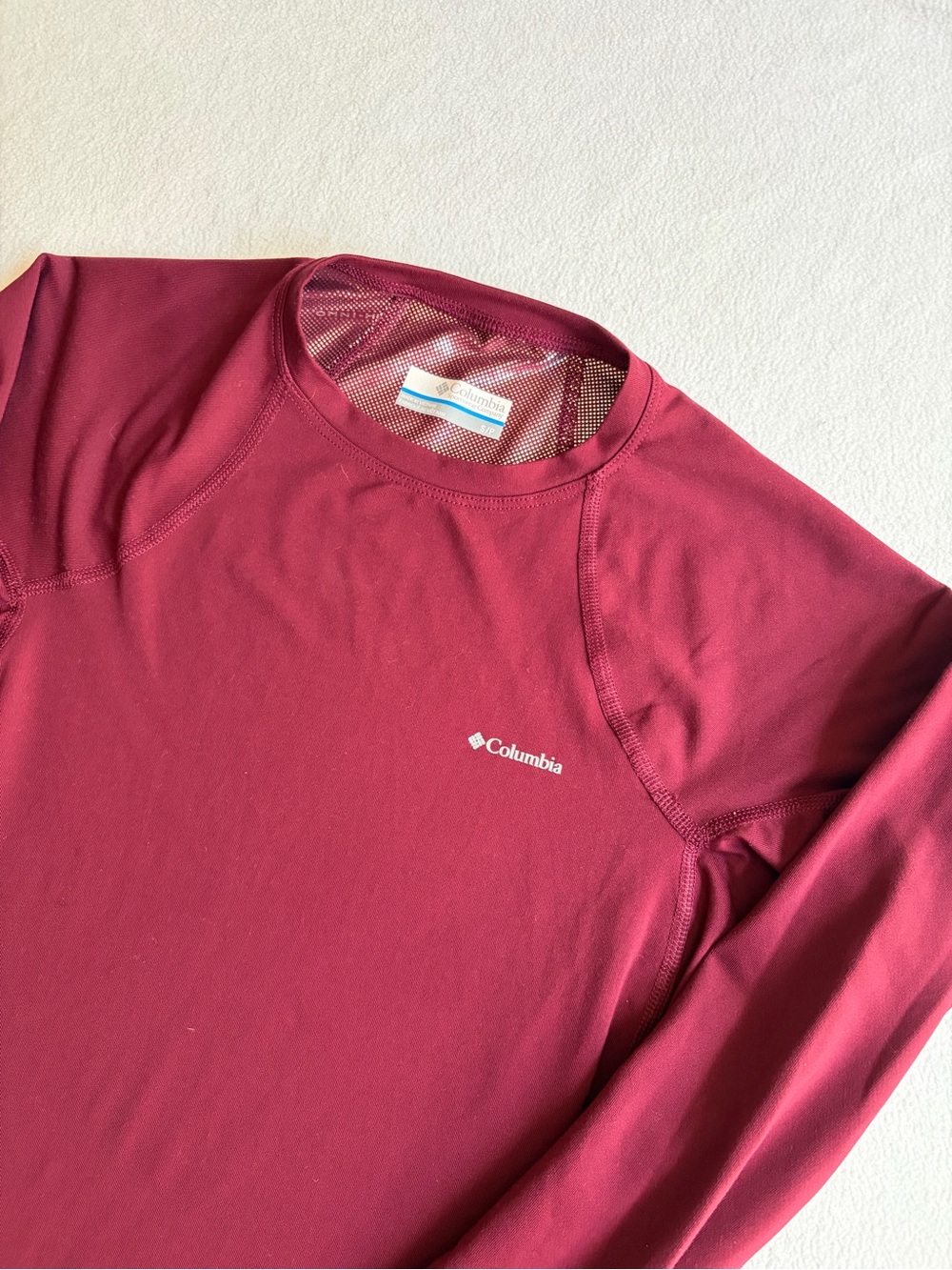 Columbia Long-Sleeve Omni-Heat Performance Top Burgundy Base Layer Women Small - Picture 3 of 5